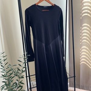 Zara satin-cotton blend dress